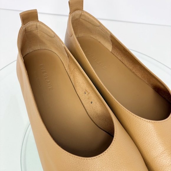 Everlane The Day Glove Flats Tan Caramel Leather Size 10 Minimalist Shoes - Picture 9 of 10